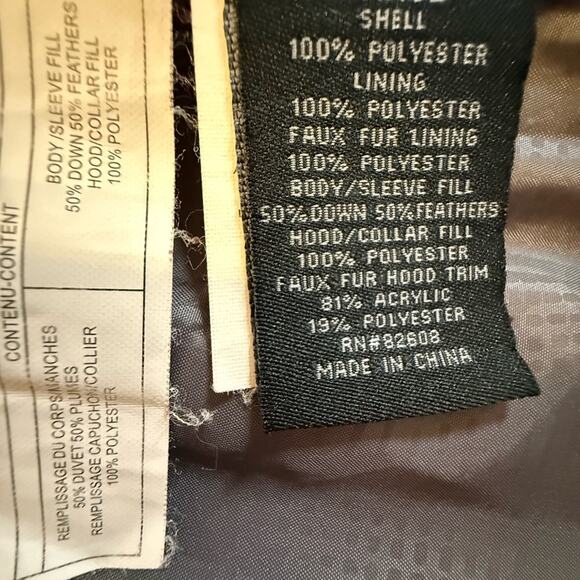 Free Country Black Down Puffer Jacket with Faux Fur Hood - Picture 5 of 11